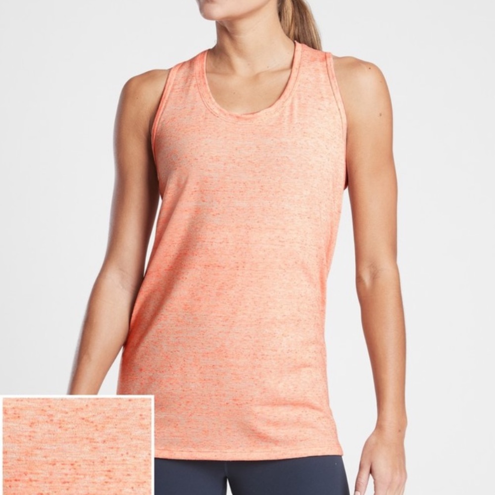 NWT Athleta Drishti Textured Tank Top Island Coral Women’s XS Activewear Yoga